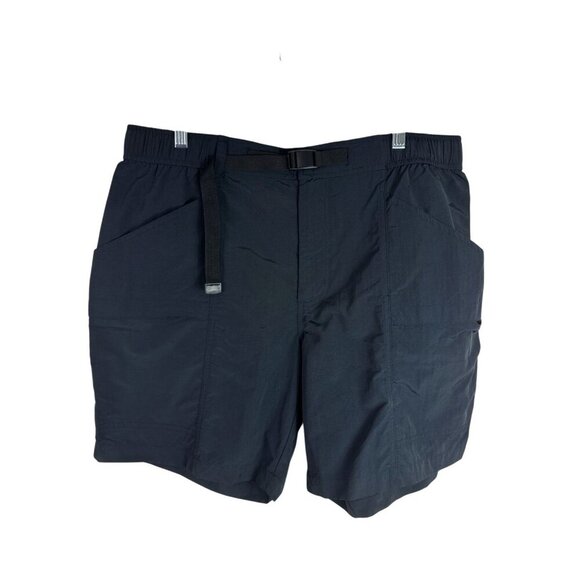 Eddie Bauer Men's L Ripstop Tech Short Black Nylon Belt NWT Inseam 7.75" UPF 50+ - Picture 2 of 16